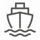 management, maritime, nautical, navigation, sea transport, ship, vessel icon