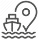 location, management, maritime, navigation, ship, tracking, voyage icon