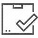 checkmark, confirmation, delivery, logistics, package, parcel, shipping icon