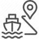 cargo, location, logistics, marine, navigation, port, shipping icon