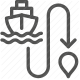 anchor, location marker, maritime, navigation, sea route, shipping, vessel tracking icon