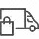 bag, cart, commerce, delivery, online shopping, shopping, truck icon