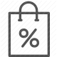 bag, discount, offer, percentage, retail, sale, shopping icon