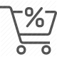 cart, checkout, commerce, discount, online shopping, sale, shopping cart icon