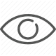 eye, eyeball, iris, look, perception, pupil, retina, see, show, view, vision icon