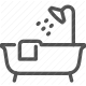 bath, bathroom, bathtub, hygiene, plumbing, shower, water icon