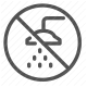 bathroom, hygiene, no showering, prohibited, restroom, shower, water icon