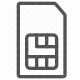 accessory, communication, connectivity, mobile, sim card, smartphone, telephone icon