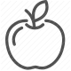 apple, casino, fruit, gambling, jackpot, luck, slot machine icon