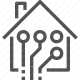 automation, connected, electronic, house, network, smart home, technology icon