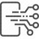 circuit, connectivity, digital, smartphone, technology icon