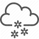 cloud, cold, forecast, snow, snowflake, weather, winter icon