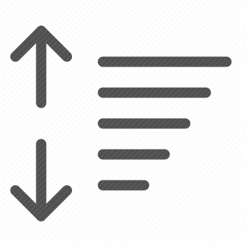 list, arrows, options, ascending, filtering, sorting, descending