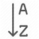 alphabetical, arrows, a-z, descending, filtering, order, sorting icon