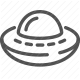 astronomy, planet, rings, saturn, space icon