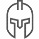 ancient, helmet, military, spartan, warrior icon