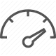 car, dashboard, gauge, measurement, speed, speedometer, velocity icon