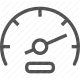 dashboard, gauge, indicator, measurement, speed, speedometer, vehicle icon