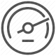 acceleration, dashboard, gauge, measurement, speed, speedometer, velocity icon