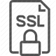 certificate, encryption, https, secure connection, security, ssl, web hosting icon