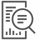 analysis, chart, finance, investment, magnifying glass, research, stock market icon