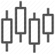 candlestick chart, finance, financial data, investment, stock market, technical analysis, trading icon