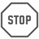 octagon, red, regulatory, safety, sign, stop, traffic icon