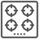 appliance, burners, cooking, cooktop, hob, kitchen, stove icon