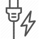 electricity, lightning bolt, plug, power, protection, safety, surge protector icon