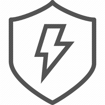 protection, safety, electricity, power, lightning bolt, shield, surge protector