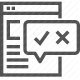 checkmark, cross, feedback, form, poll, questionnaire, survey icon