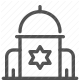 jewish, judaism, religious building, star of david, synagogue, temple, worship icon