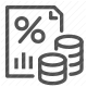 accounting, coins, document, finance, money, percentage, tax icon