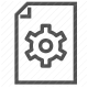 configuration, guide, help file, instruction, manual, settings, technical documentation icon