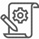 configuration, guide, help, instructions, manual, settings, technical documentation icon