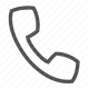 call, communication, contact, handset, phone, receiver, telephone icon