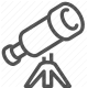 astronomy, instrument, observation, optics, science, stargazing, telescope icon