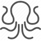 cephalopod, food, gourmet, marine, ocean, octopus, seafood, tentacles icon