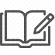 book, document, edit, note, pencil, text, write icon