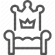 aristocracy, king, medieval, nobility, queen, royalty, throne icon