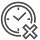 alarm, cancel, clock, cross, hours, minutes, time icon