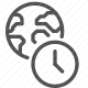 clock, earth, global, hours, time, timezone, world icon