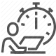 deadline, efficiency, planning, productivity, schedule, stopwatch, time management icon