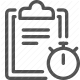 checklist, deadline, planning, schedule, stopwatch, task, time management icon