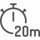 20, 20 minutes, chronometer, countdown, schedule, stopwatch, time management, timer, twenty icon