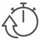 chronometer, countdown, measurement, seconds, stopwatch, time management, timer icon