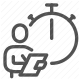 chronometer, countdown, measurement, seconds, stopwatch, timer, time tracking icon