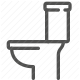 bathroom, lavatory, plumbing, restroom, sanitary, toilet, wc icon