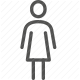 bathroom, female, restroom, sign, toilet, woman icon