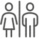 bathroom, facilities, gender symbols, men, restroom, toilet, women icon